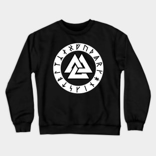 Viking Valknut with Runes Crewneck Sweatshirt